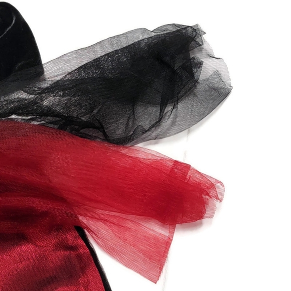 FAO Toys R Us Special Occasion Black Velvet Red Dress Size 3T - Picture 7 of 10